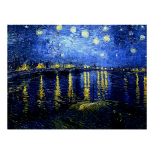 Starry Night über die Rhone von van Gogh Poster