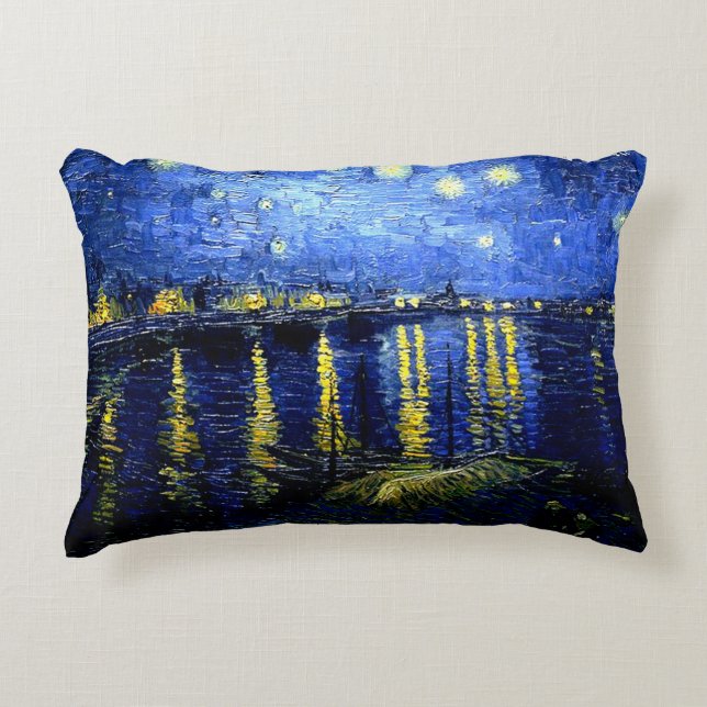 Starry Night über die Rhone von Vincent van Gogh Dekokissen (Vorderseite)