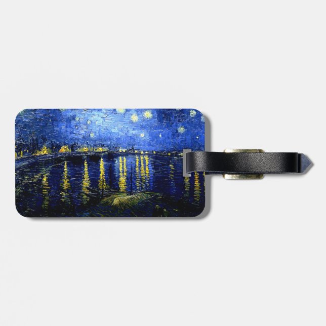 Starry Night über die Rhone von Vincent van Gogh Gepäckanhänger (Rückseite horizontal)