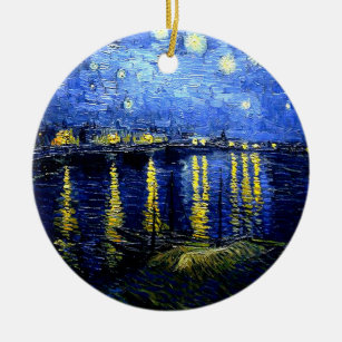 Starry Night über die Rhone von Vincent van Gogh Keramik Ornament