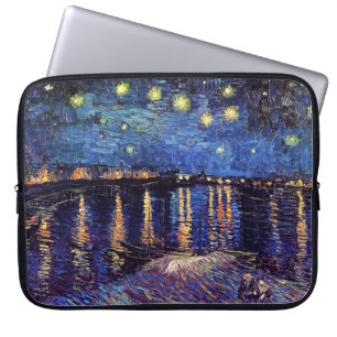 Starry Night über die Rhone, von Vincent van Gogh. Laptopschutzhülle