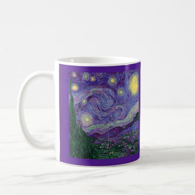 Starry Night und Vincent Van Gogh Zitat, Parody, Kaffeetasse (Links)
