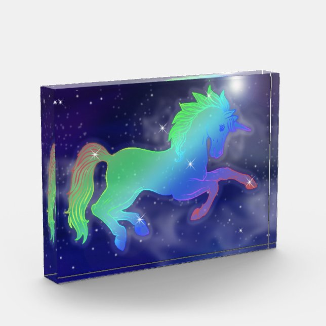 Starry Night Unicorn Flight | Fantasy Art Fotoblock (Links)