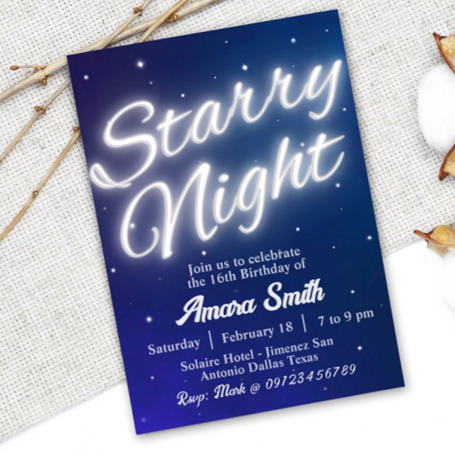 Starry Night - Unter den Sternen Einladung (Starry Night - Stars Invitation)