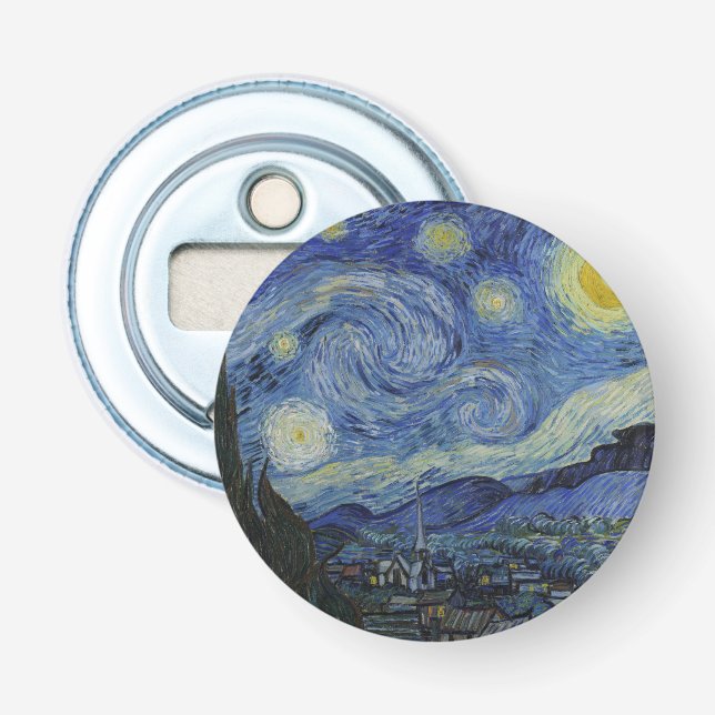 Starry Night & Van Gogh /berühmte Vintage Kunst Flaschenöffner (Vorderseite)