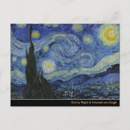 Starry Night & Van Gogh /berühmte Vintage Kunst Postkarte