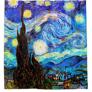 Starry Night Van Gogh Fine Art Duschvorhang