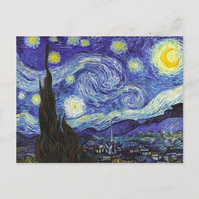 Starry Night Van Gogh Fine Art Postkarte (Vorderseite)