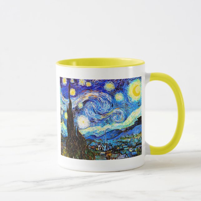 Starry Night Van Gogh Fine Art Tasse (Rechts)