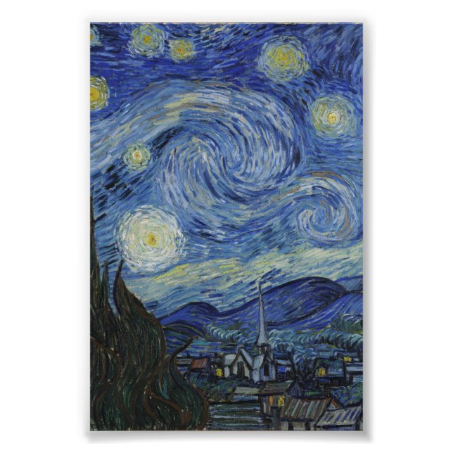 Starry Night Van Gogh Fotodruck (Vorne)