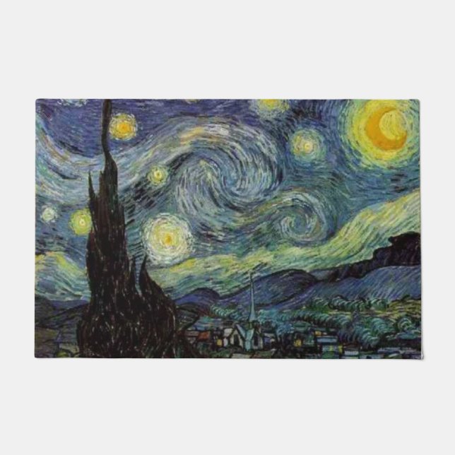 Starry Night - van Gogh Fußmatte (Vorderseite)