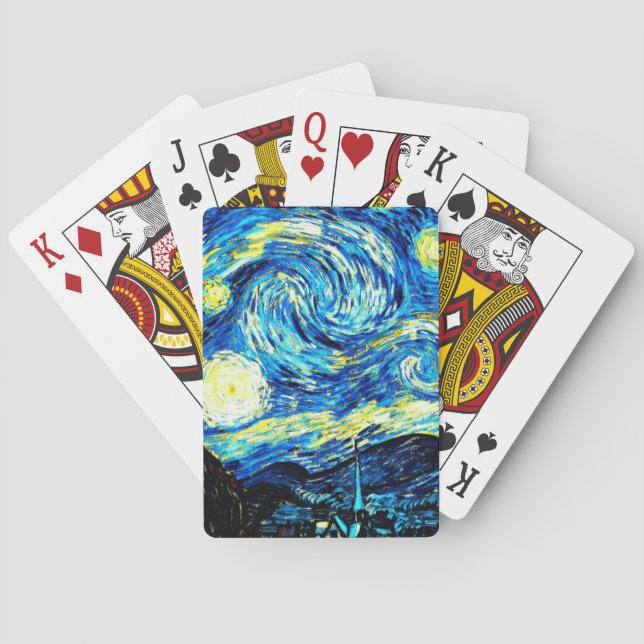 Starry Night, Van Gogh Gemälde, Spielkarten (Rückseite)