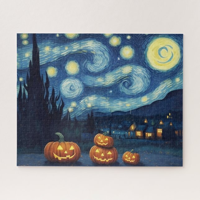 Starry Night Van Gogh Halloween (Horizontal)