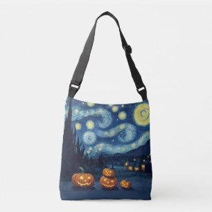 Starry Night Van Gogh Halloween Tragetaschen Mit Langen Trägern