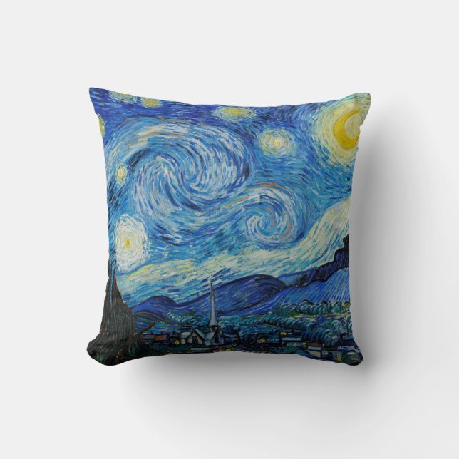 Starry Night Van Gogh Kissen (Vorderseite)