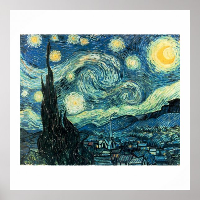 Starry Night Van Gogh Poster (hohe Qualität) (Vorne)