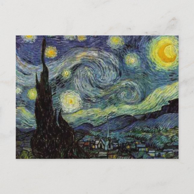Starry Night - van Gogh Postkarte (Vorderseite)