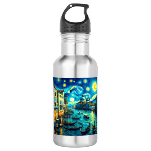 Starry Night Venice Italien Edelstahlflasche