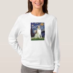 Starry Night (Vertikal) - Borzoi T-Shirt