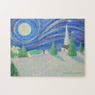 Starry Night Village by Brendan Loughlin