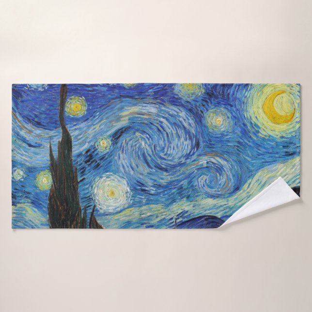 Starry Night, Vincent van Gogh Badehandtuch (Badehandtuch)