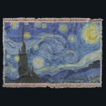 Starry Night Vincent van Gogh Decke<br><div class="desc">Dieses schöne, feine Kunstdesign zeigt das berühmte Bild des niederländischen postimpressionistischen Malers Vincent van Gogh "The Starry Night". In den 1880er Jahren, als er während seines bleibe am Asyl von Saint Remy bemalt wurde, stellte van Gogh die sanften Hügel und Zypressen dar, die er aus seinem Fenster sah. Er fügte...</div>