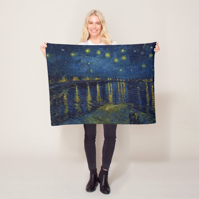 Starry Night, Vincent van Gogh Fleecedecke (Beispiel)