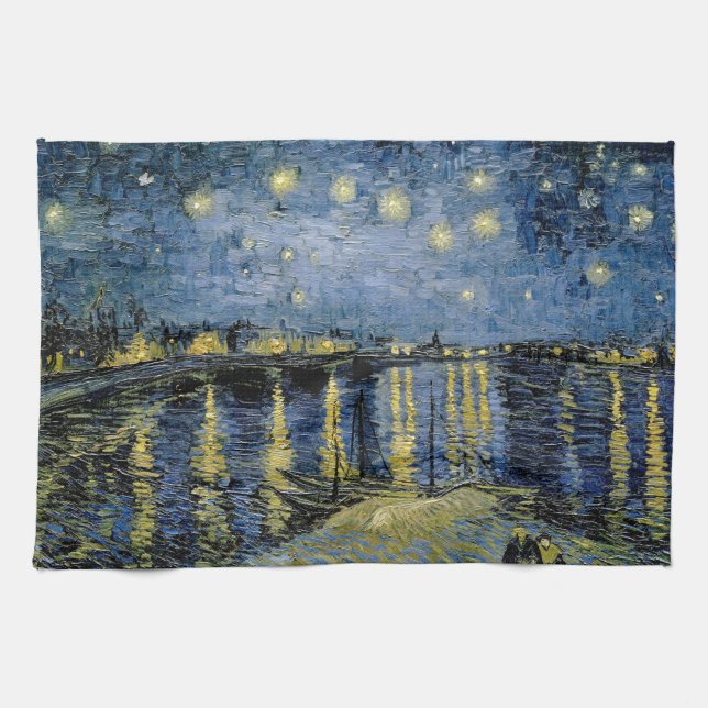 Starry Night Vincent van Gogh Geschirrtuch (Horizontal)
