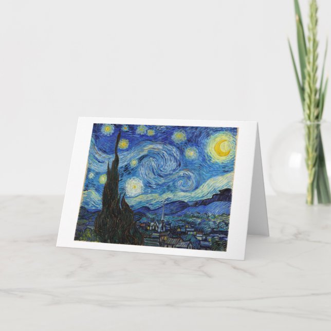 Starry Night, Vincent van Gogh Karte (Vorderseite)