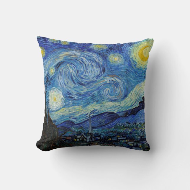 Starry Night, Vincent van Gogh Kissen (Vorderseite)