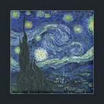 Starry Night Vincent van Gogh Kunstmalerei Magnet<br><div class="desc">Vincent van Gogh (Niederländisch, 1853 - 1890) Starry Night, 1889, Oil on Leinwand Ungerahmt: 73 × 92 cm (28, 7 × 36, 2 in) Dieses Bild zeigt den Blick von der Ostseite des Van Gogh-Asylzimmers in Saint-Rémy-de-Provence ce, er fügte ein idealisiertes Dorf hinzu. Seit 1941 ist es in der ständigen...</div>
