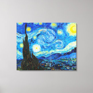 Starry Night Vincent Van Gogh lebhaftes Gemälde Leinwanddruck