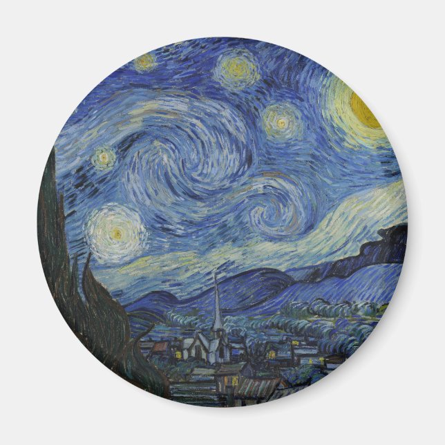 Starry Night Vincent van Gogh Magnet (Vorne)