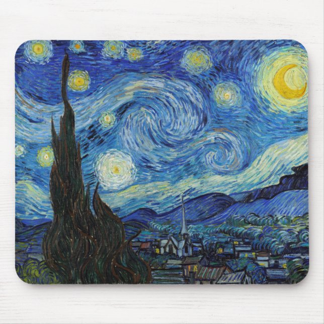 Starry Night, Vincent van Gogh Mousepad (Vorne)