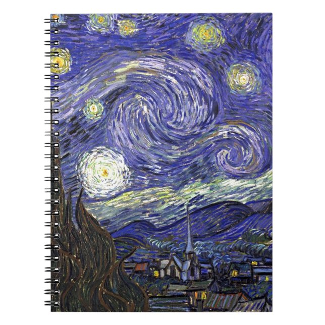 Starry Night, Vincent Van Gogh. Notizblock (Vorderseite)