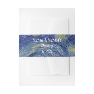 Starry Night Vincent van Gogh Personalisiert Einladungsbanderole