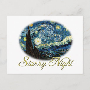 Starry Night, Vincent Van Gogh. Postkarte