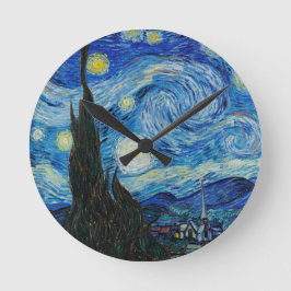 Starry Night Vincent Van Gogh   Runde Wanduhr