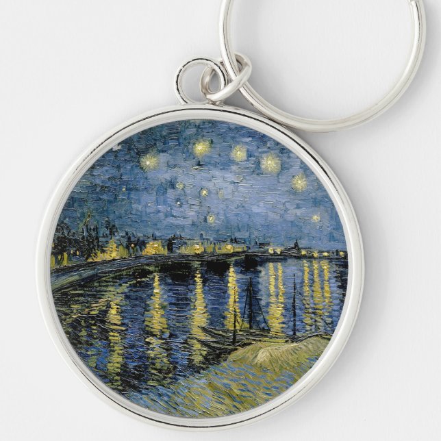 Starry Night Vincent van Gogh Schlüsselanhänger (Vorne)