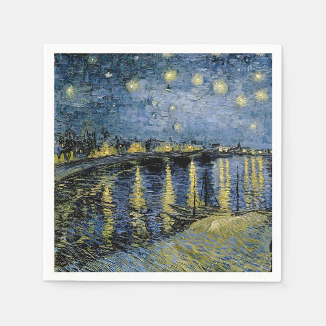 Starry Night Vincent van Gogh Serviette (Vorderseite)