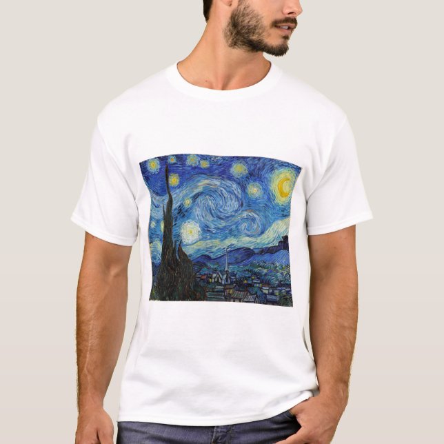 Starry Night, Vincent van Gogh T-Shirt (Vorderseite)