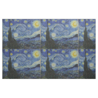 Starry Night Vincent van Gogh Tiled Stoff
