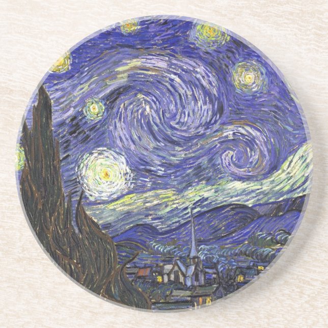 Starry Night, Vincent Van Gogh. Untersetzer (Vorne)