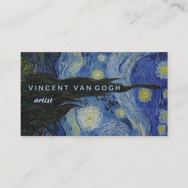 Starry Night Vincent van Gogh Visitenkarte (Vorderseite)