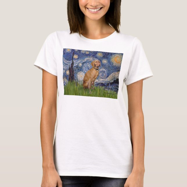 Starry Night - Viszla 2 T-Shirt (Vorderseite)