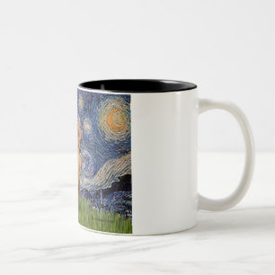 Starry Night - Viszla 2 Zweifarbige Tasse