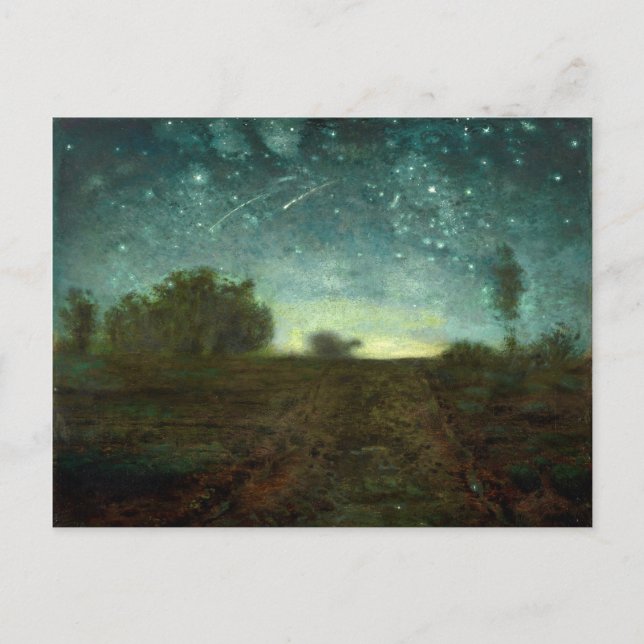 Starry Night von Jean-François Millet (ca. 1850-65 Postkarte (Vorderseite)