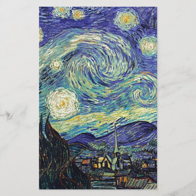 Starry Night von van Gogh Briefpapier (Vorderseite)