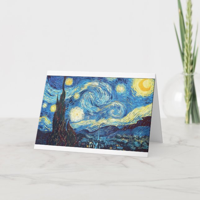 Starry Night von Van Gogh, Fine Art, Karte (Vorderseite)
