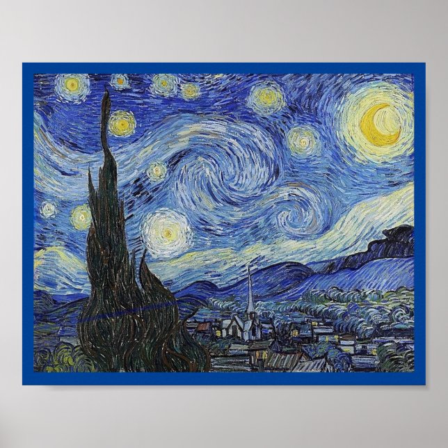Starry Night von Van Gogh, Fine Art, Poster (Vorne)